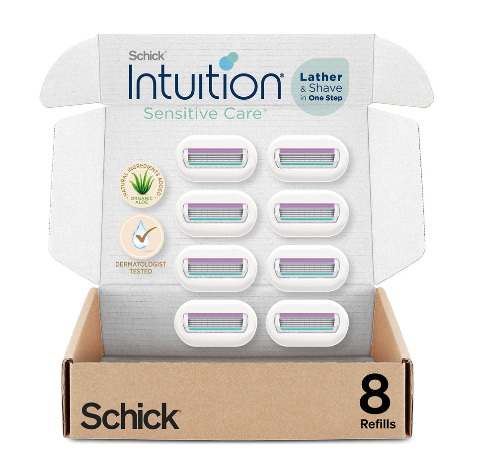 INTUITION front packaging showing eight refill cartridges and benefits
