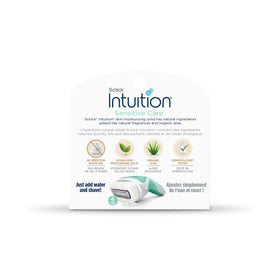INTUITION razor in shower lifestyle scene for quick, one-step shave