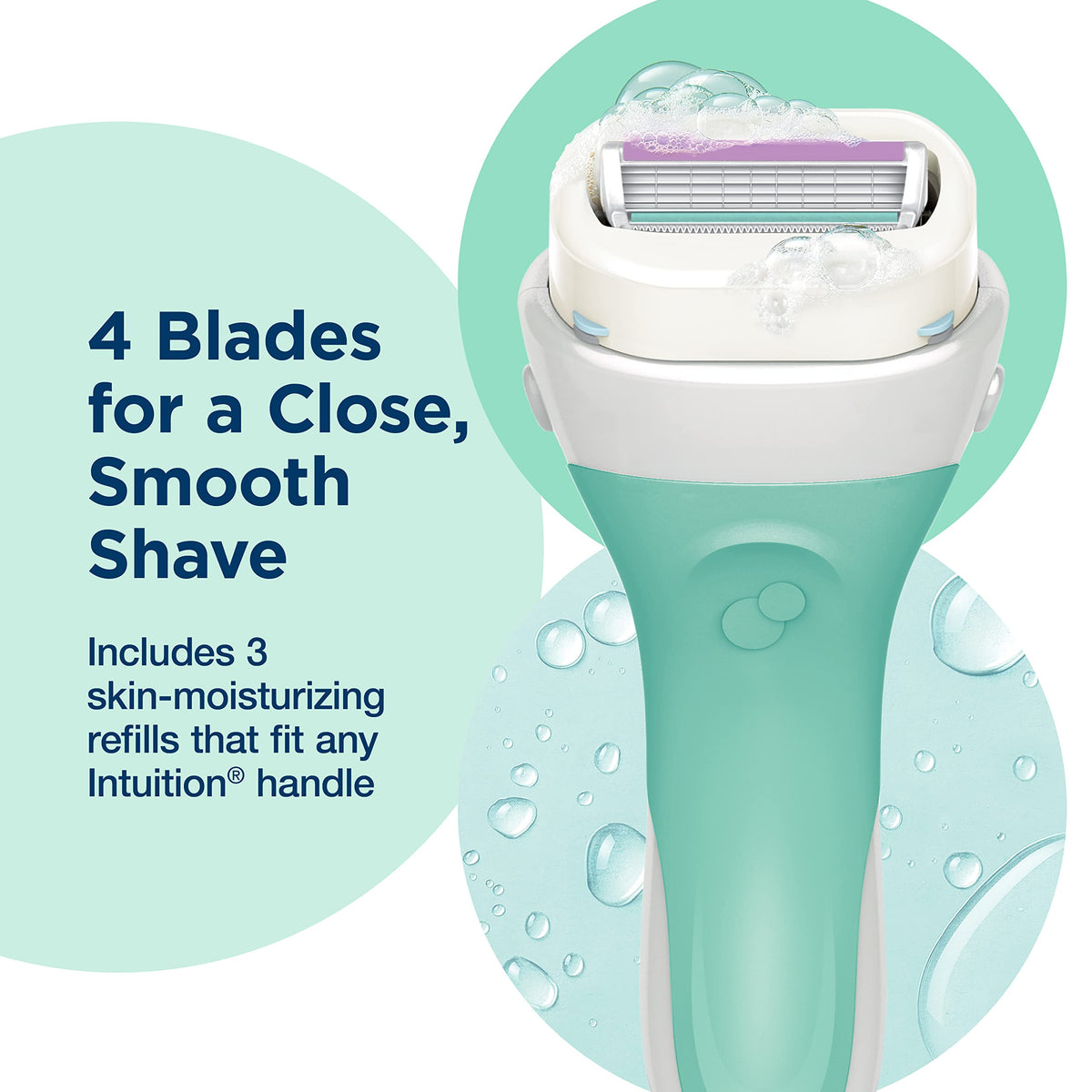 INTUITION pivoting head shaving along a leg for better contour glide