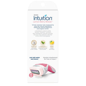 INTUITION Schick moisturizing bar detail with organic lemon for gentle lather