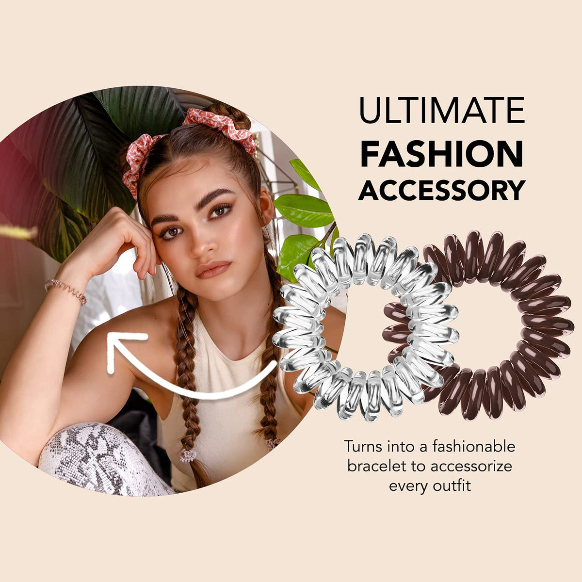 invisibobble holding thick ponytail securely without creases