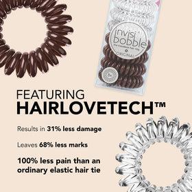 invisibobble worn as bracelet on wrist for quick hair access