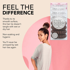 invisibobble pretzel brown detail highlighting texture and discreet color