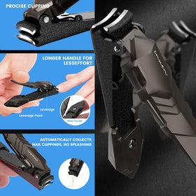 INXEN catcher slot detail collecting nail trimmings to prevent mess and simplify cleanup