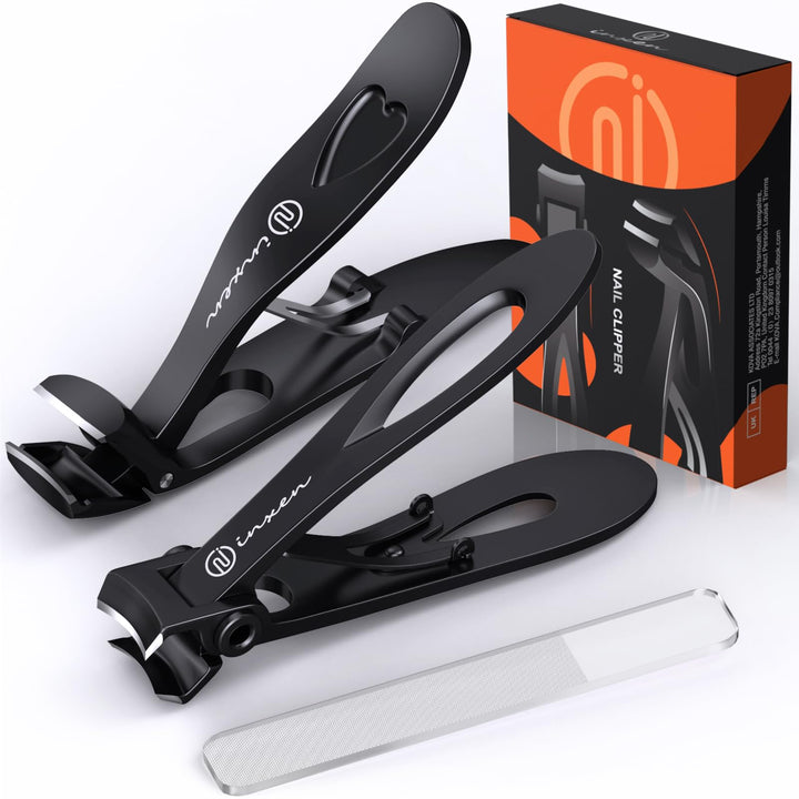 INXEN front packaging showing three clippers and box, organized and gift-ready