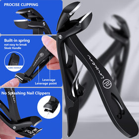 INXEN integrated catcher view holding trimmings for cleaner nail care