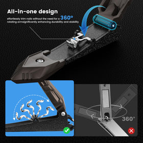 INXEN clippers next to coin for size scale, illustrating compact portable design
