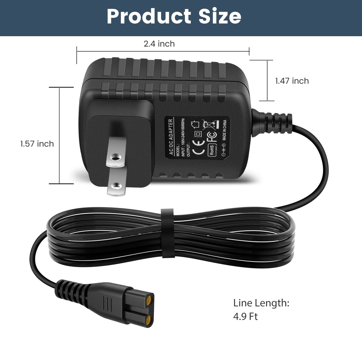 IOKOFJOA charger connected to BaByliss trimmer for reliable charging during use