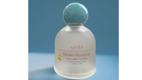 Ioly's cologne lightly misted on baby outfit for soft freshening benefit