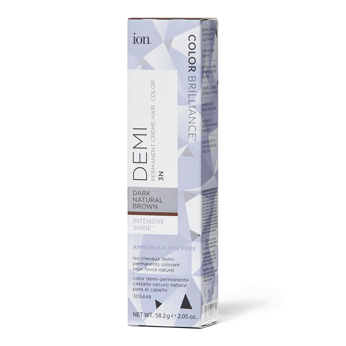 ion front packaging showing shade and benefits for informed choice