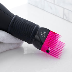 ion attachment staged on vanity to suggest everyday styling convenience