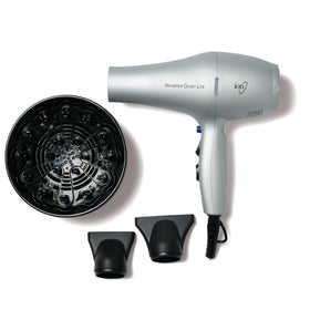 ion dryer front view showing compact design and nozzle, lightweight handling benefit