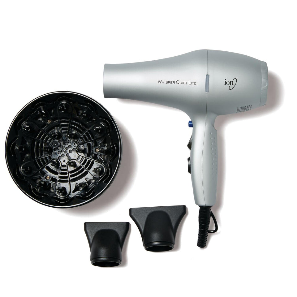 ion dryer front view showing compact design and nozzle, lightweight handling benefit
