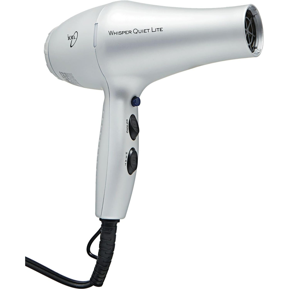 ion dryer held in hand illustrating 16oz lightweight size and reduced arm fatigue benefit