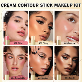 IONSGAKO double-ended contour stick close-up showing creamy tip for precise shaping