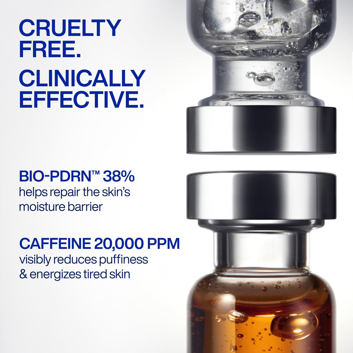 IOPE product label closeup listing BIO‑PDRN and caffeine to emphasize active benefits