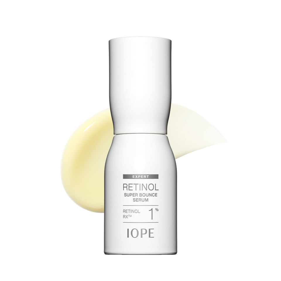 IOPE front packaging showing bottle and box, highlights gentle potency