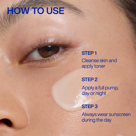 IOPE serum being applied to hand, illustrating easy absorption benefit