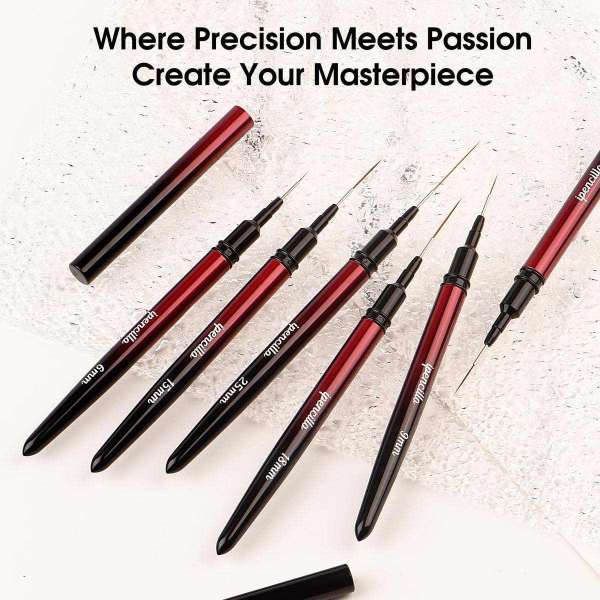 IPENCILLO aluminum handle detail for balanced grip and steady strokes