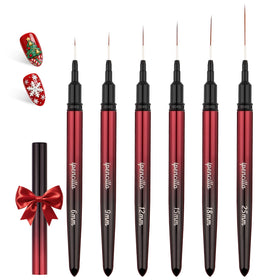 IPENCILLO front packaging showing six liner brushes and sizes for quick selection