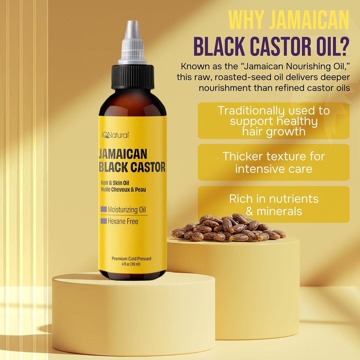 IQNATURAL scalp application with fingertips demonstrating easy massage for conditioning