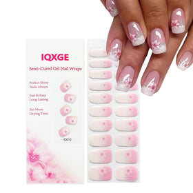 IQXGE front packaging showing pink ombré strips, fast salon finish