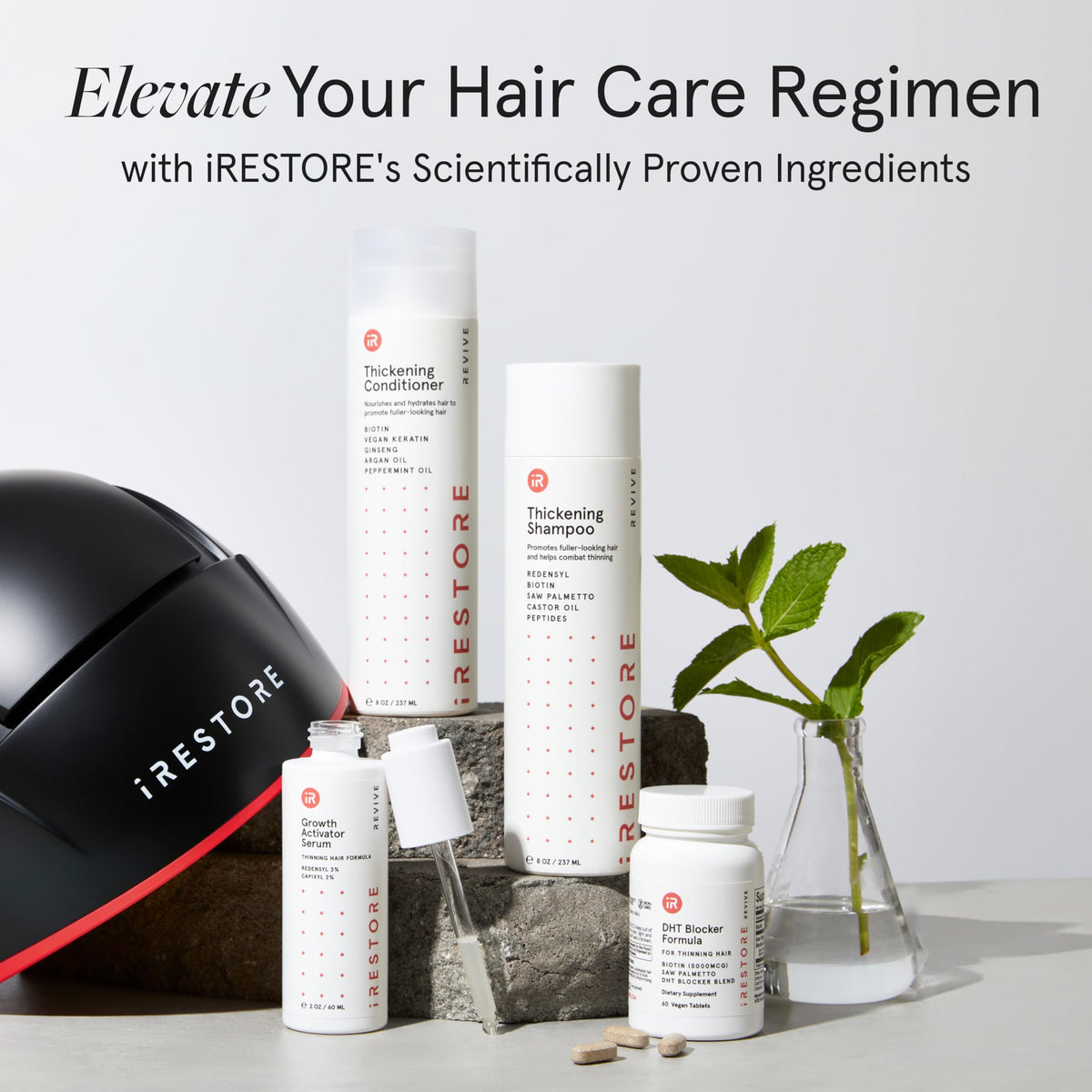 iRestore after wash shiny hair demonstrating visible smoothness