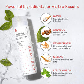 iRestore creamy conditioner texture demonstrating moisturizing action