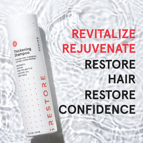 iRestore label Redensyl and biotin detail indicating active support