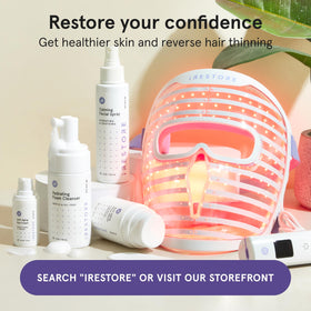 iRestore packaging with accessories laid out for complete at-home setup