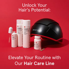 iRestore results collage showing improved density and fuller-looking hair