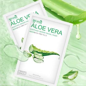 IREV sheet mask on bathroom vanity suggesting calming routine