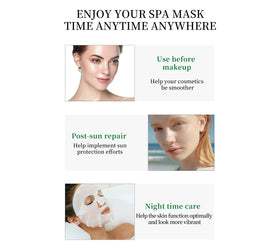 IREV mask removed with remaining serum patted into skin for glow