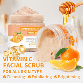 IREV scrub texture close-up revealing gentle exfoliants for smooth skin