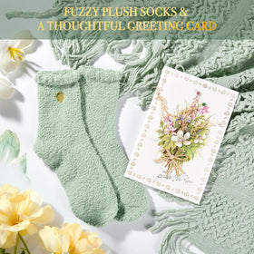 IRINXL plush socks texture shot illustrating softness and instant foot comfort