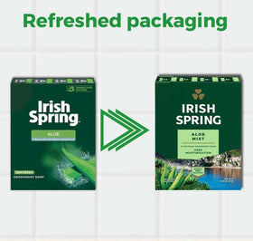 Irish Spring aloe label and ingredients panel for product transparency benefit