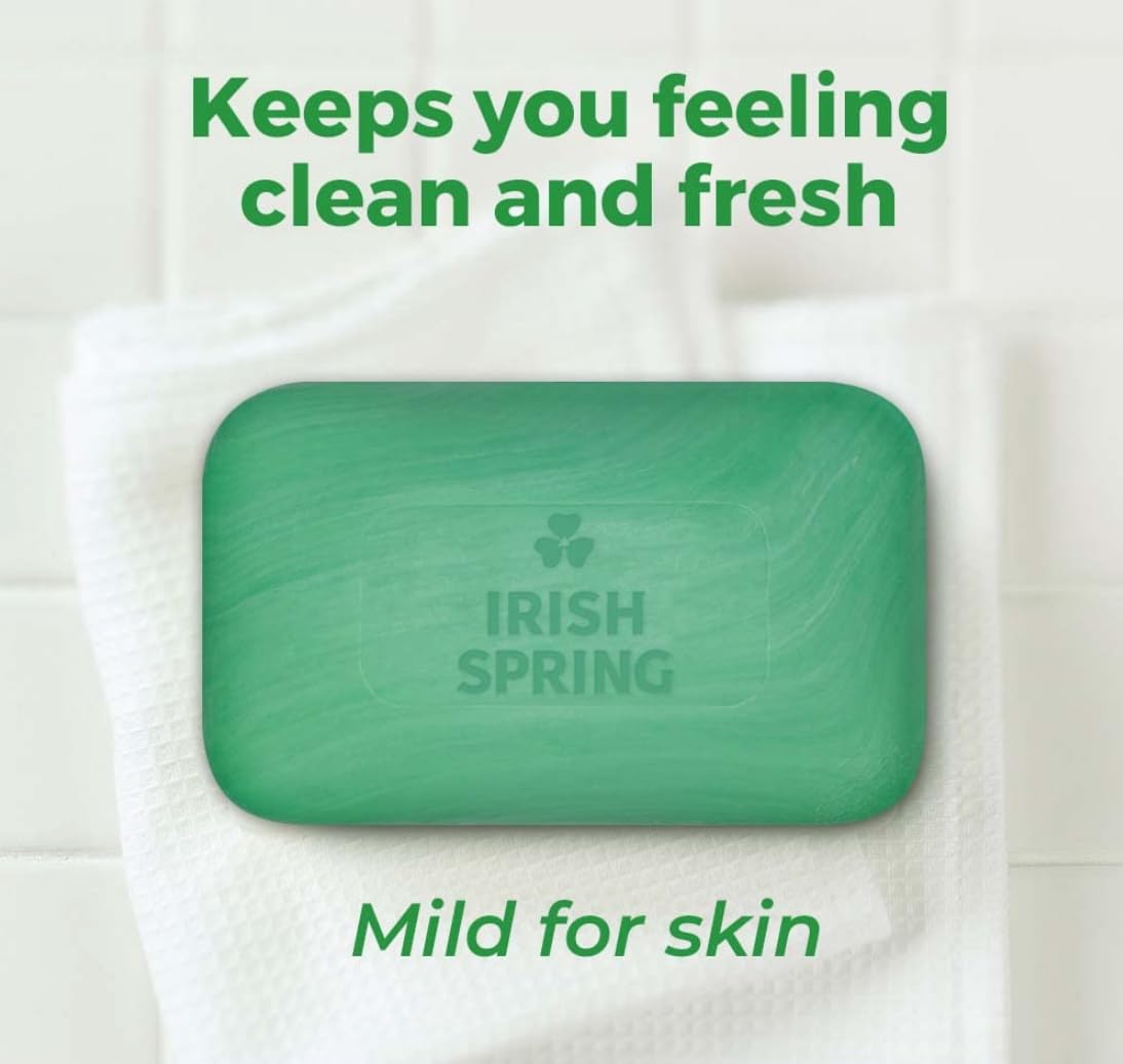 Irish Spring aloe single bar close-up highlighting texture and smooth finish
