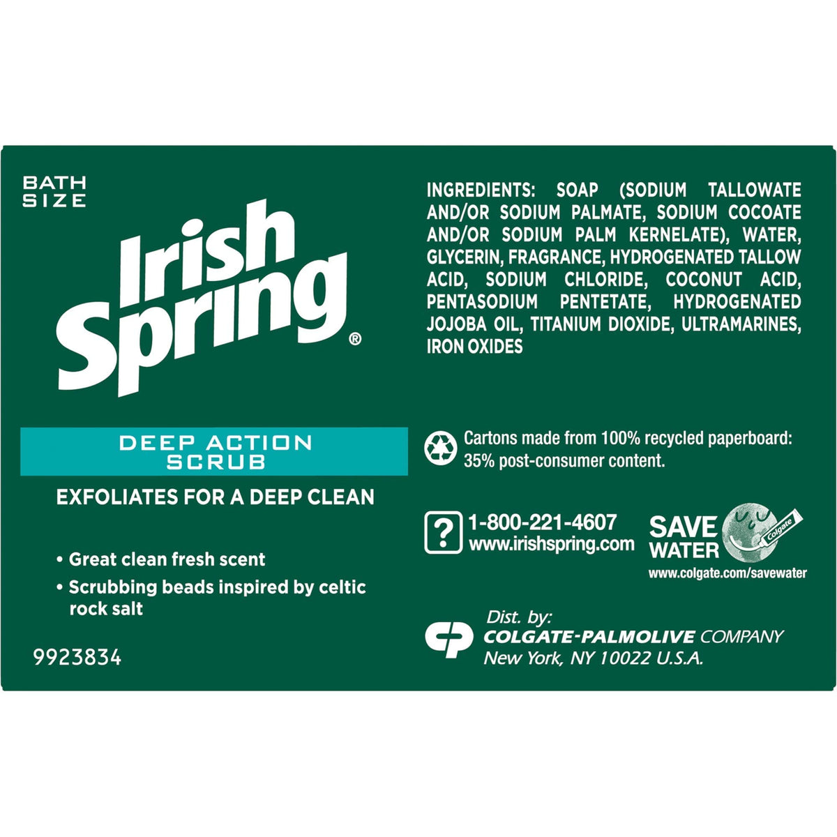 Irish Spring close-up of scrub texture showing exfoliating particles
