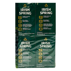 Irish Spring close-up of bar texture and flaxseed oil providing smooth lather