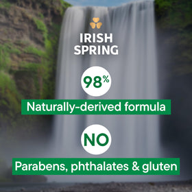 Irish Spring bar on shower ledge illustrating daily use and quick rinse
