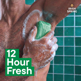 Irish Spring lather close-up demonstrating rich foam for effective cleansing