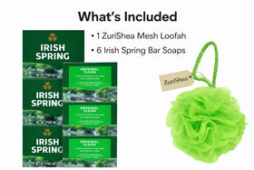 Irish Spring bar soaps stacked close-up, long-lasting deodorizing scent