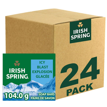 Irish Spring Icy Blast front packaging showing product and bulk quantity benefit