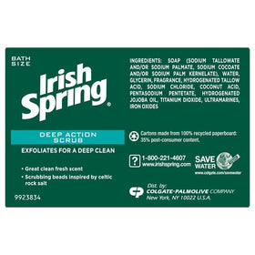 Irish Spring product label and ingredient list for informed choice