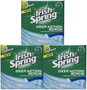 Irish Spring rich lather in hand illustrating deep cleansing