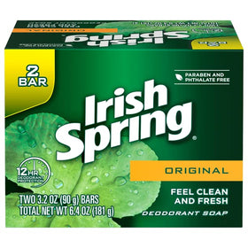 Irish Spring original close-up of bar texture showing gentle cleansing action