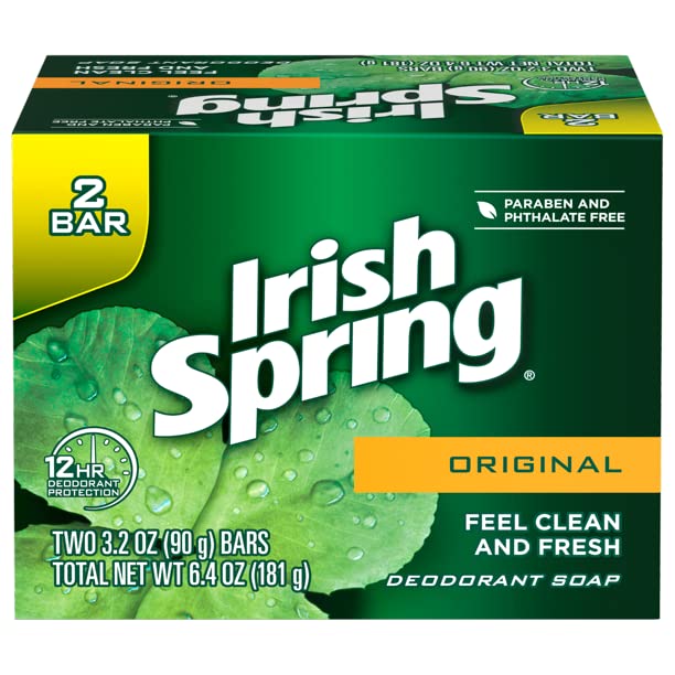 Irish Spring bar producing lather to show effective cleaning benefit