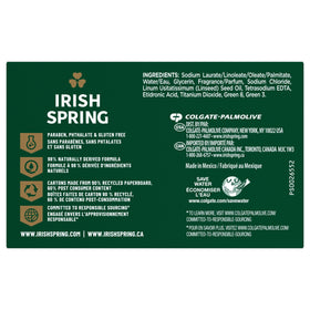 Irish Spring single bar close-up highlighting texture and deodorant benefit