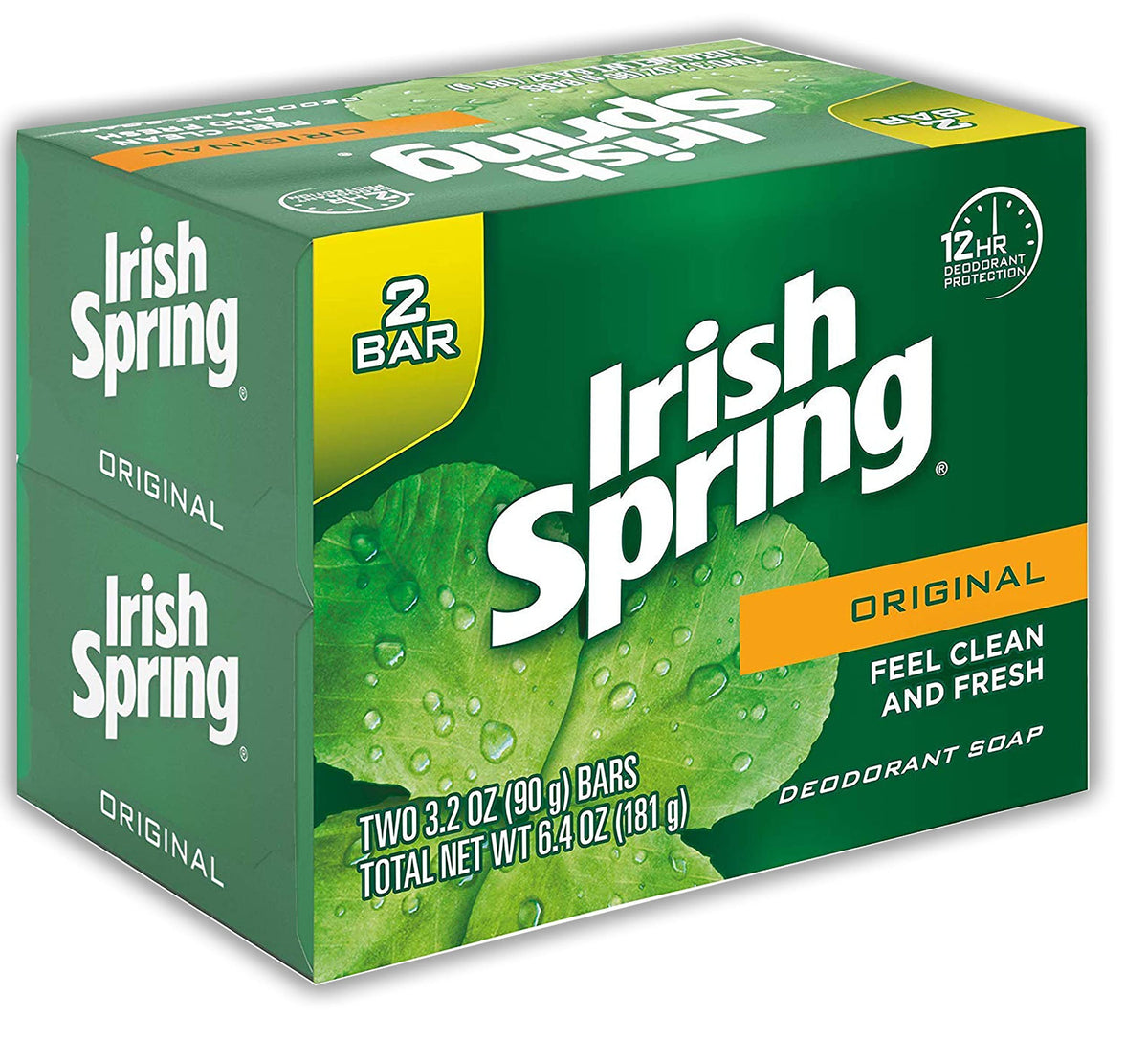 Irish Spring single 3.2 oz bar top view highlighting compact travel benefit