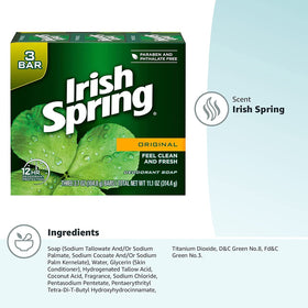 Irish Spring bar on shower shelf showing daily-use readiness benefit